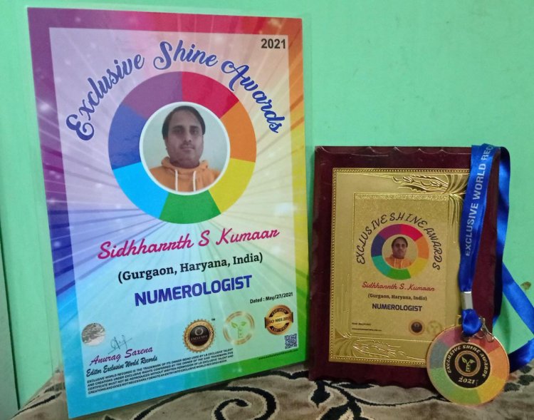 Ace Astro Numerologist Sidhharrth S Kumaar Wins Exclusive Shine Awards