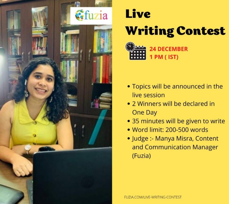 Upcoming Live Writing Contest on Fuzia